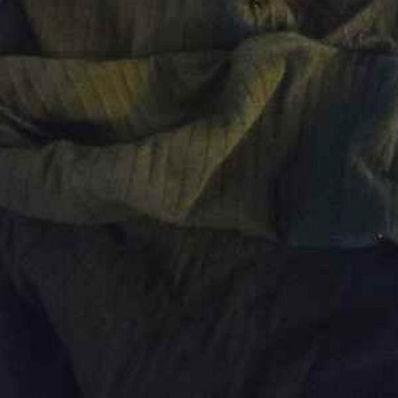 Contemporaray  Asymmetrical Neck Foldover Ribbed T - Picture 8 of 8